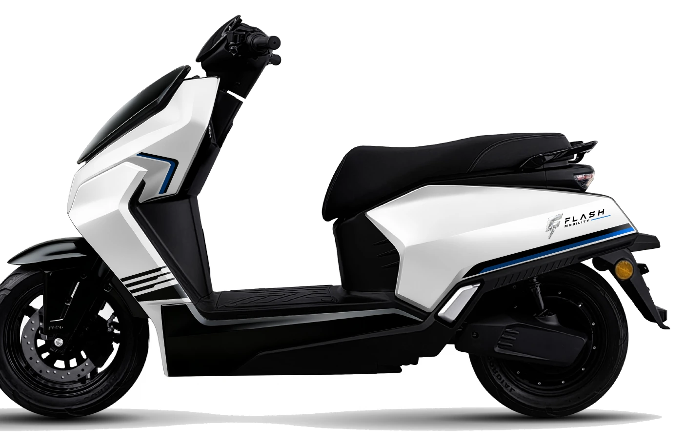 Flash electric scooter concealed in shadow